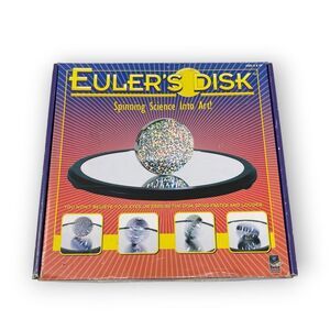 Eulers Disk Spinning Science Toy Toysmith Chrome Plate Steel Disk Complete